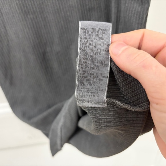 James Perse Longline Ribbed Sleeveless Gray Ribbed Tank Top - Sz 1 - Picture 7 of 12